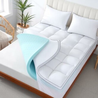 Hapiclody Memory Foam Mattress Topper Double Bed